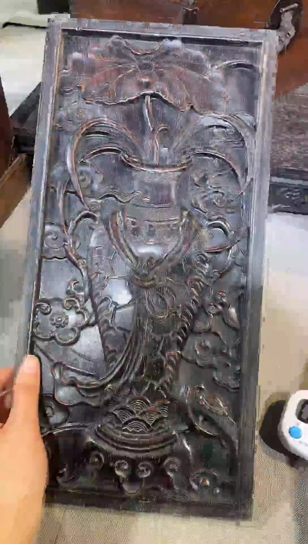 木紫檀雕刻博古雕刻板