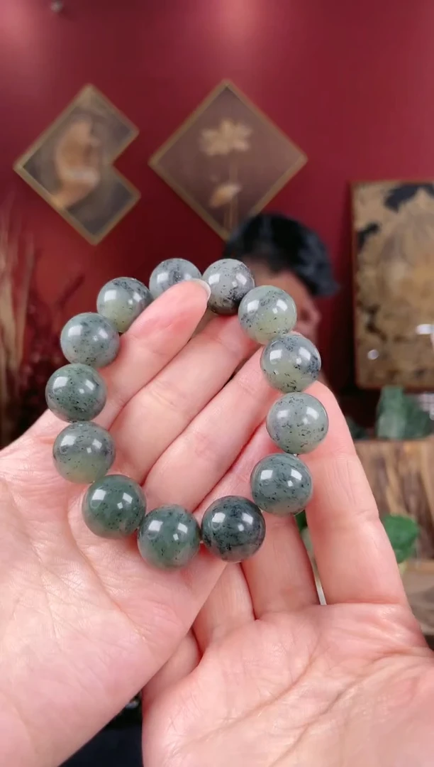 【闪购商品】和田玉手串未镶嵌青花卡16