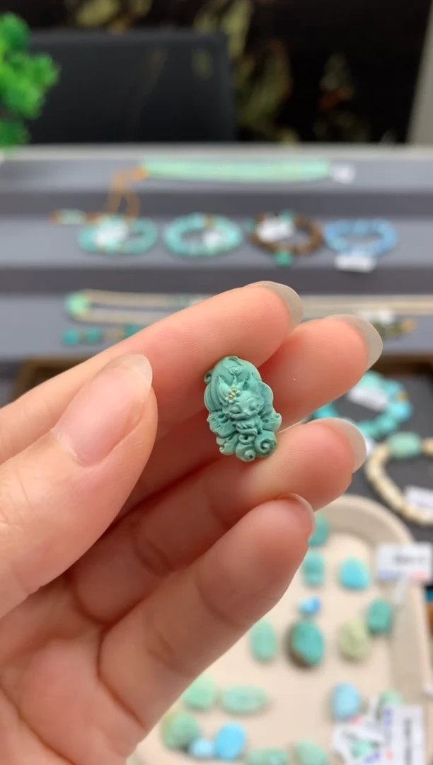 未镶嵌绿松石精工雕刻R246