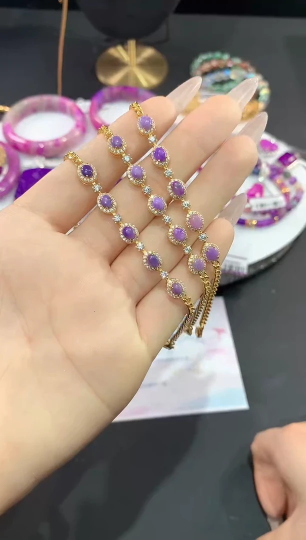 苏纪石（舒俱来）18K金镶嵌.手链多样性发一