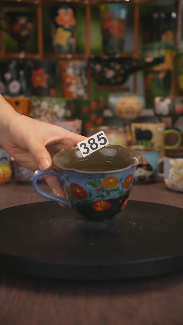 紫砂油画手绘釉下彩385