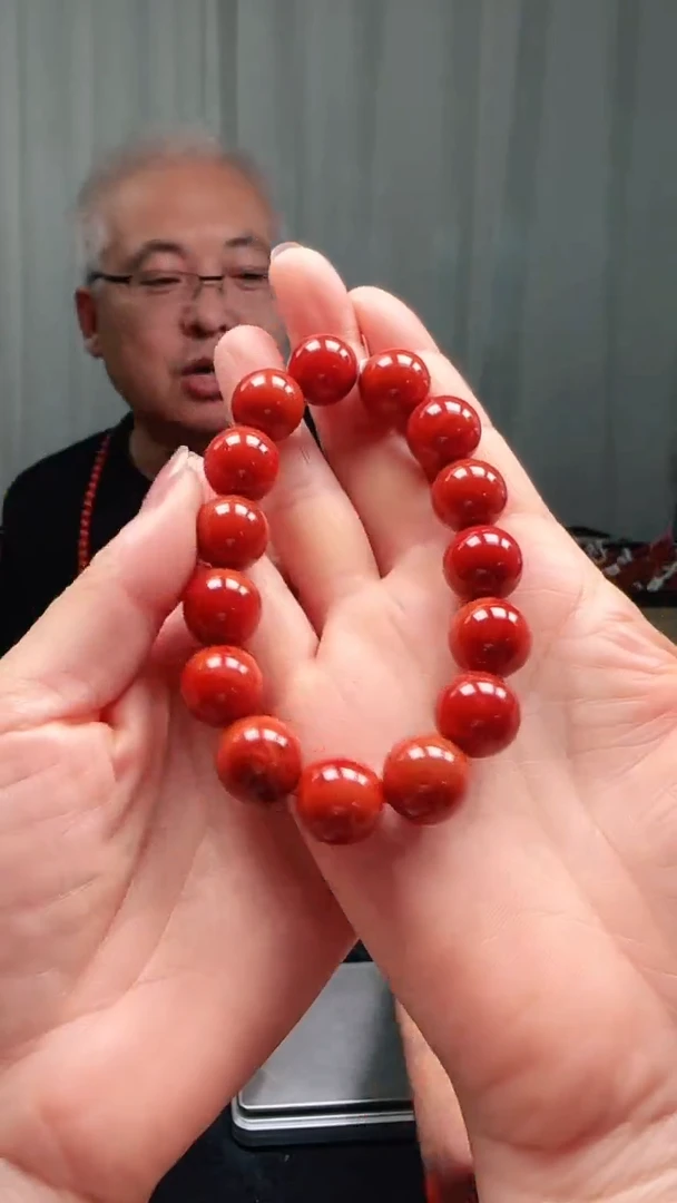 南红玛瑙多样性发一件未镶嵌14mm瓦西圆珠单圈