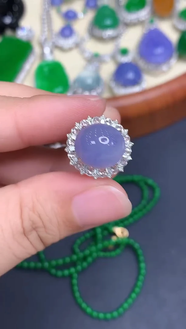 18K金镶嵌戒指翡翠667-中国好珍宝