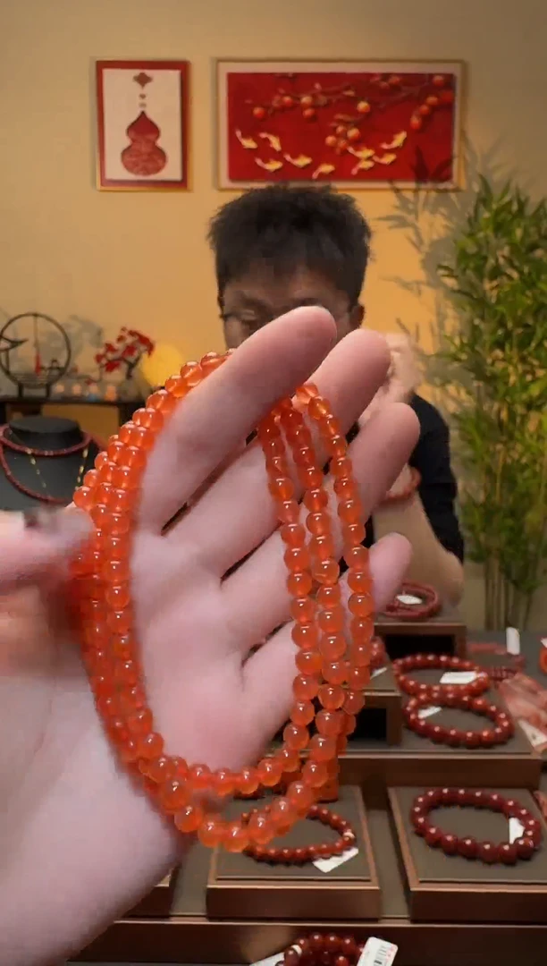 【闪购商品】南红玛瑙手链未镶嵌一条约5mm 多样性发货