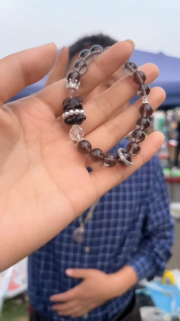 黑曜岩未镶嵌手链天然DIY手串多样性发一8mm