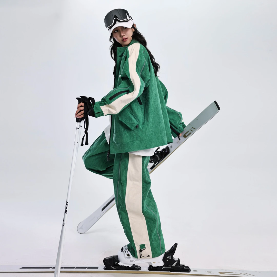 ZACHARIAH25/26【青苔古木】美式反光拼色滑雪服套装3L冬季保暖潮流