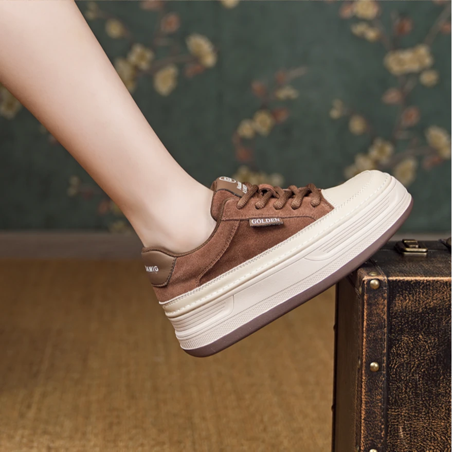 【翔子女鞋】春季新款复古时尚休闲鞋百搭简约休闲板鞋子女13721