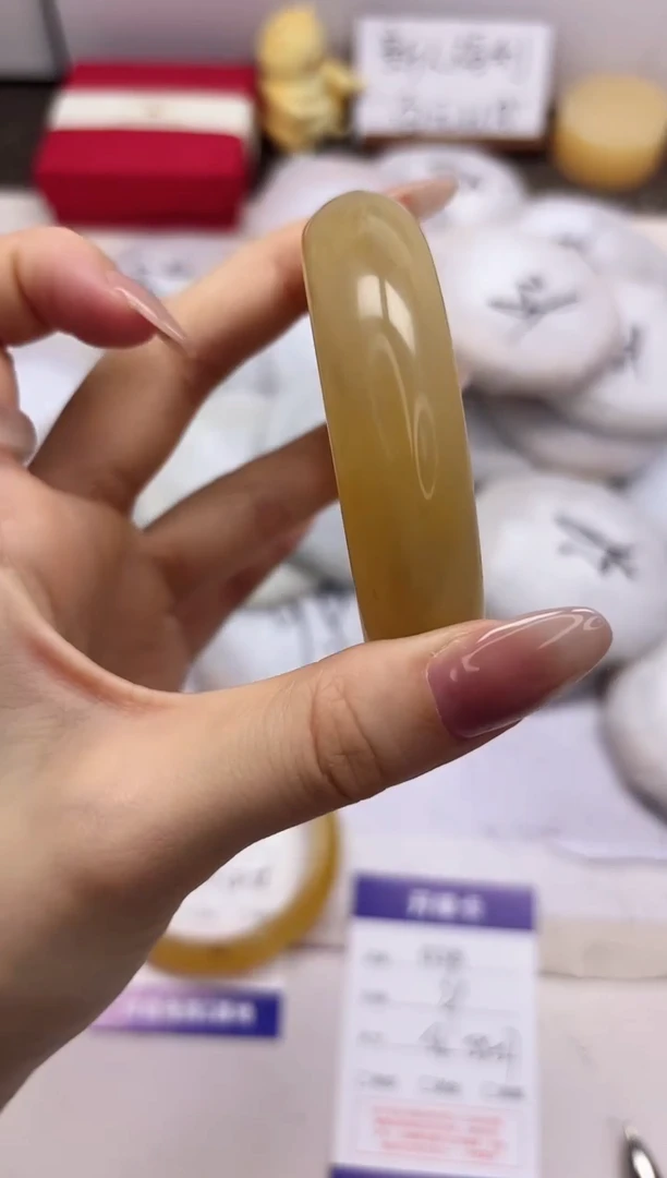 石英质玉手镯未镶嵌38-财气镯-圈口56