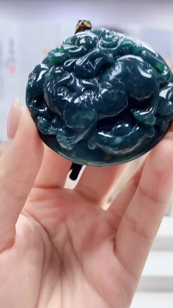 定制翡翠未镶嵌4902lr-毛货挂件27