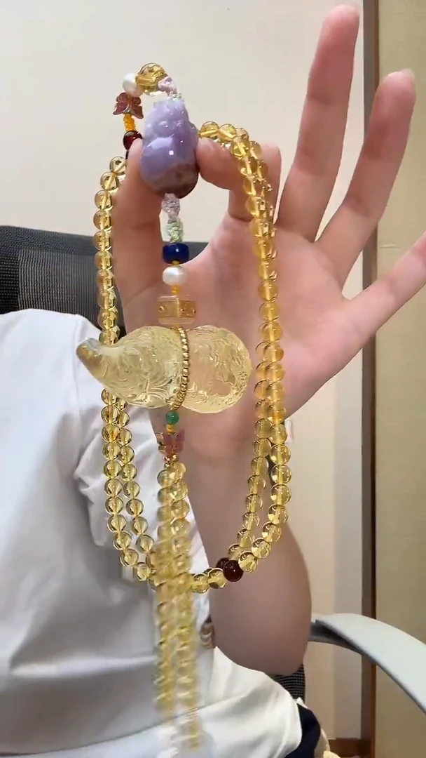 琥珀颈饰未镶嵌吊坠