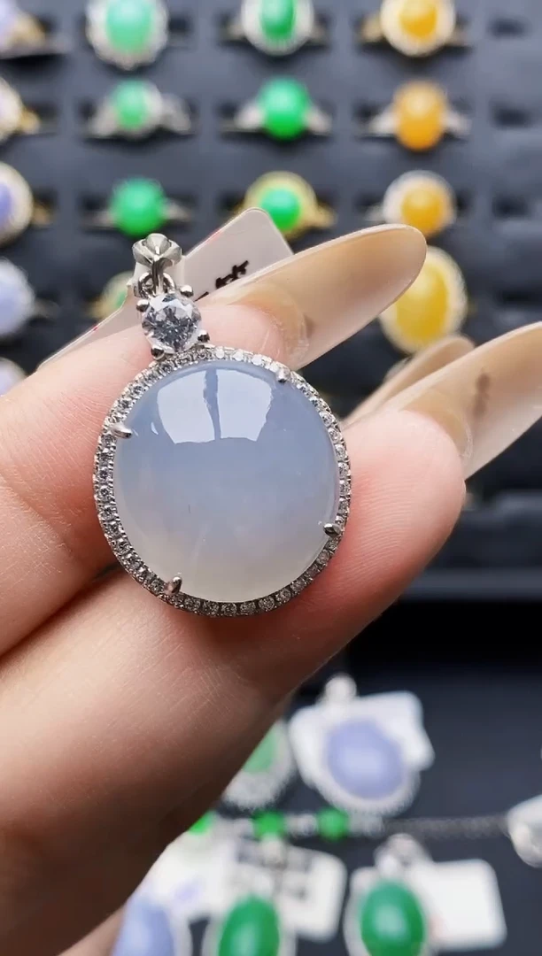 银S925镶嵌戒指翡翠8075