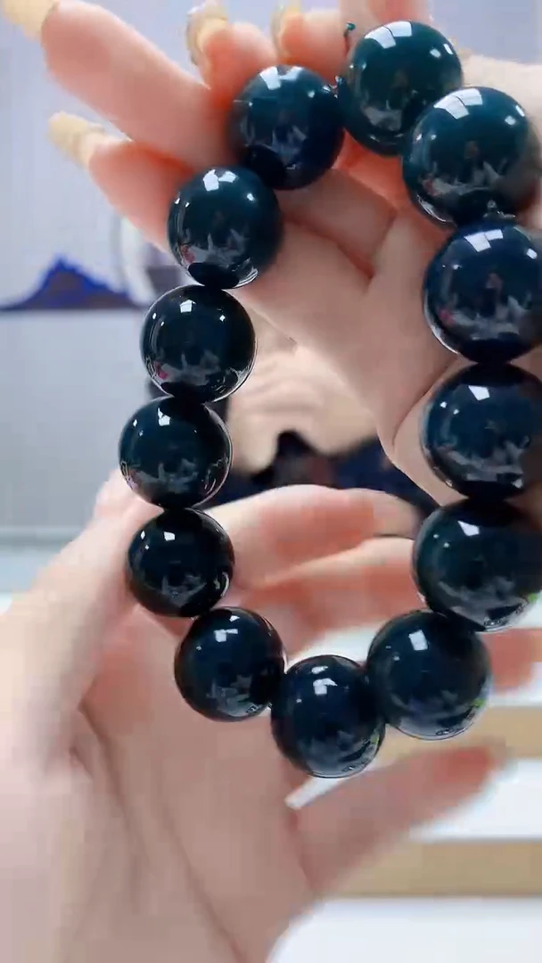 未镶嵌定制翡翠5159DD-毛货手串50