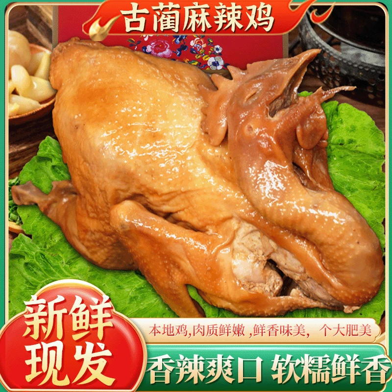 古蔺麻辣鸡农家散养走地鸡肉质紧实鲜嫩香辣爽口卤香入味川渝内拍