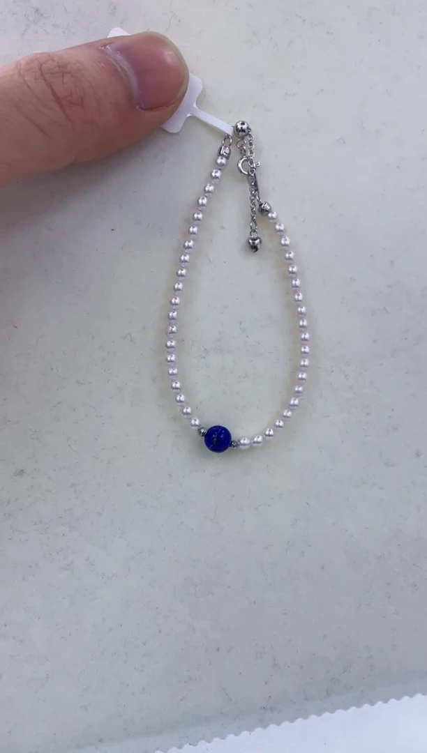 银S925镶嵌手链淡水珍珠