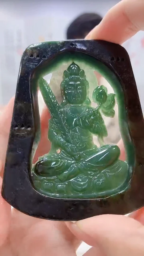 定制翡翠未镶嵌4917xx-毛货挂件14