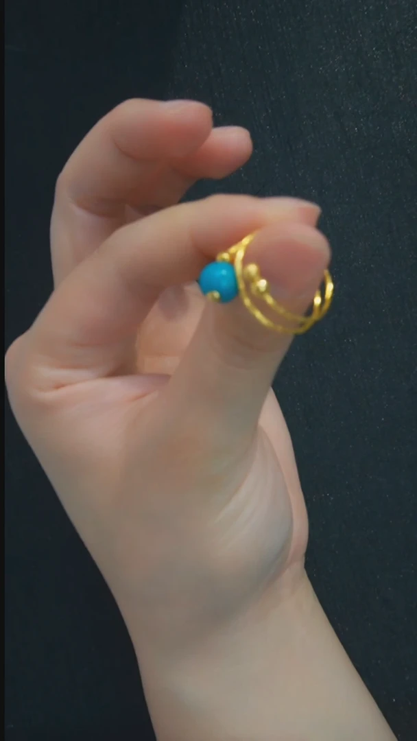 未镶嵌绿松石戒指发货一件