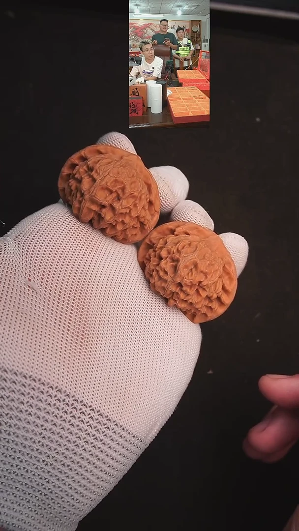 把件文玩核桃12-11号 44桃心宫灯全品