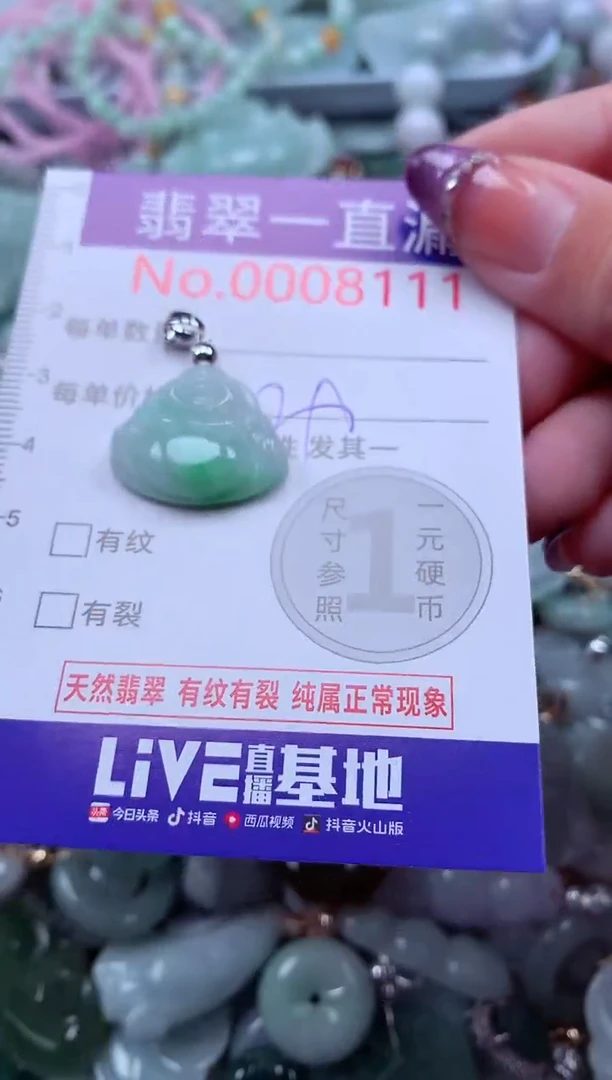 翡翠未镶嵌吊坠(不含链)8111