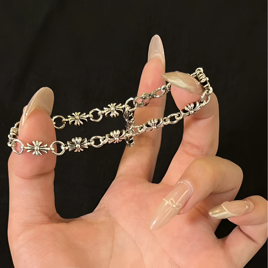 合成金属手链 合金通用男女朋克风链条轻奢气质时尚手链