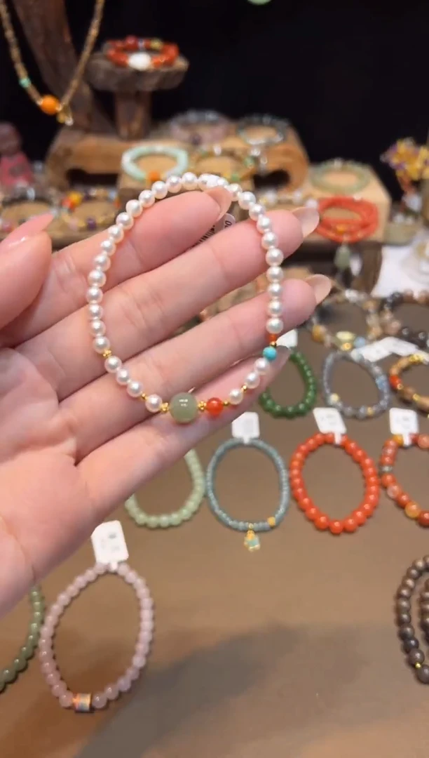 未镶嵌手串淡水珍珠手饰@@C2421