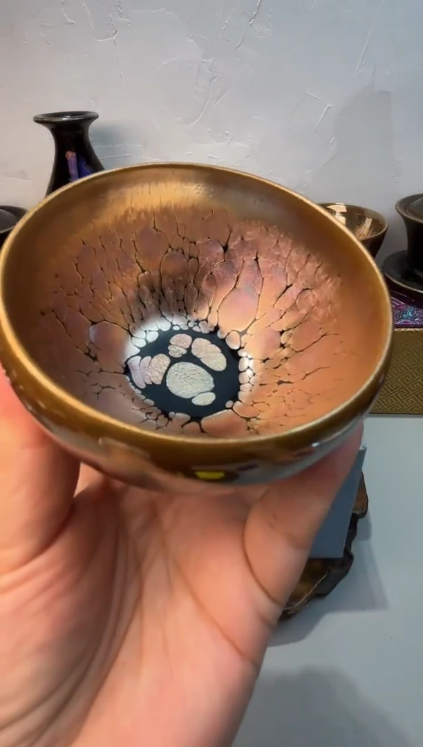 茶盏春申阁福利1只无足金钵