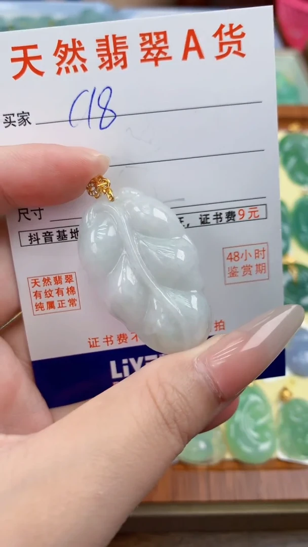 颈饰未镶嵌翡翠天然A货翡翠挂件