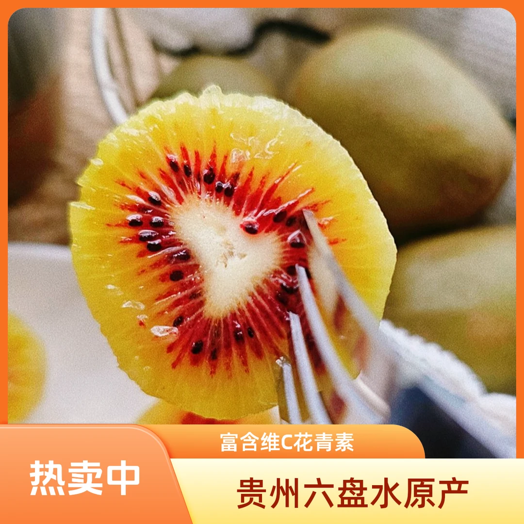 【大果拍一发二】贵州六盘水红心猕猴桃10枚90-110g当季奇异果