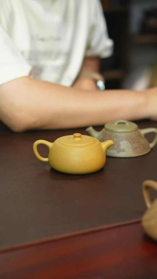 茶壶紫砂冷黄金井栏150cc微封釉