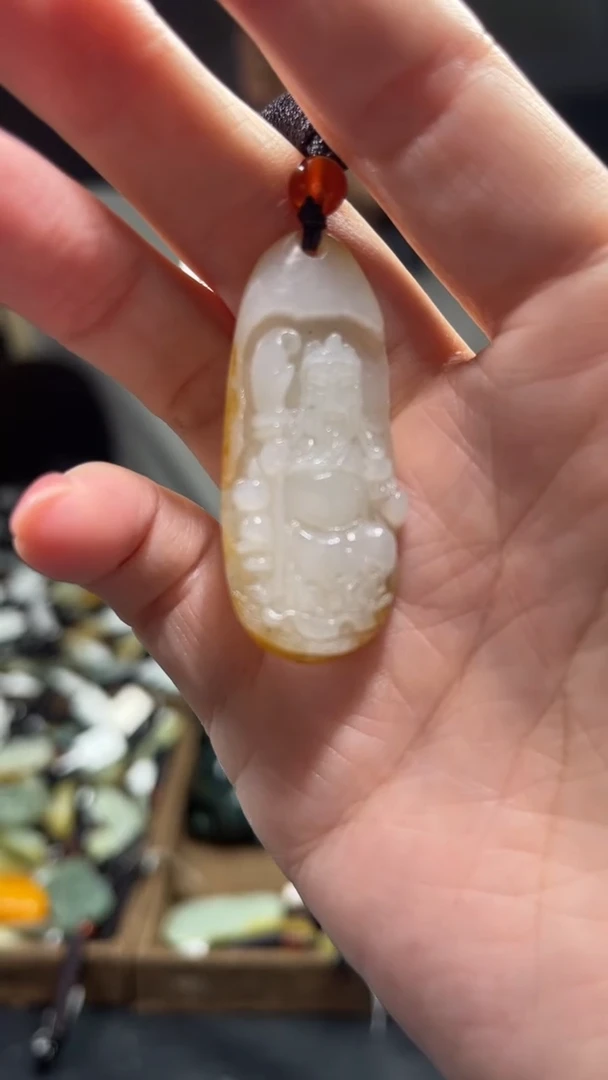 和田玉未镶嵌颈饰·