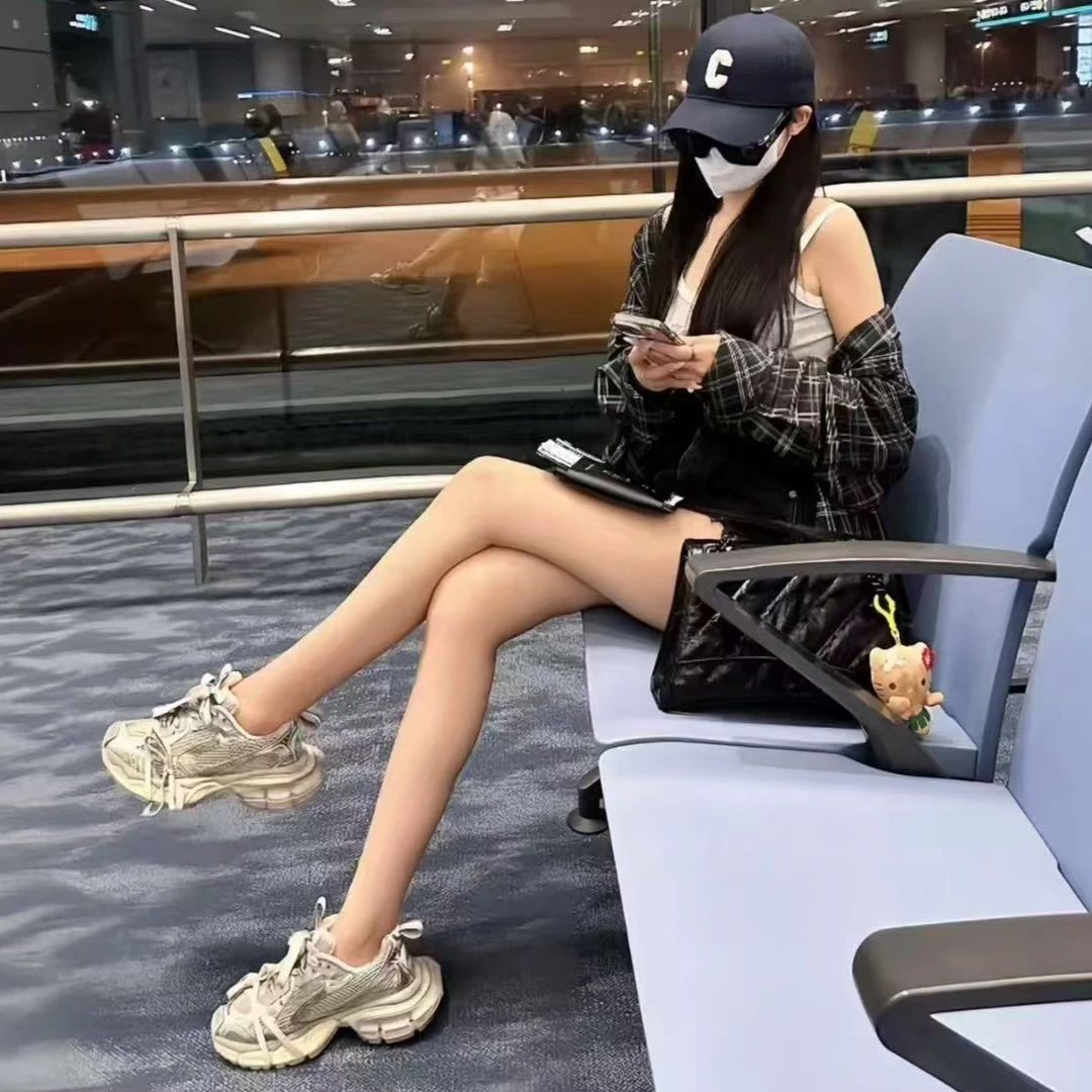 3XL加绒老爹鞋男女透气休闲百搭莆田鞋厚底做旧运动网红时尚秋冬