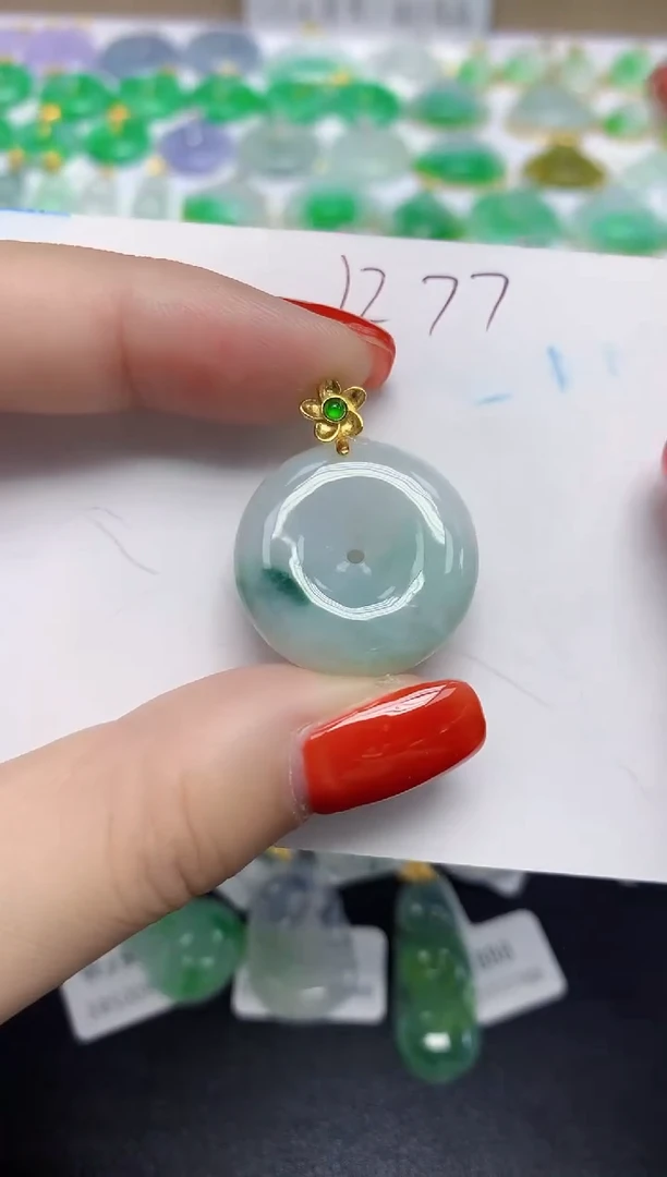 颈饰未镶嵌翡翠天然缅甸翡翠A货翡翠百元以上9元证书费自理