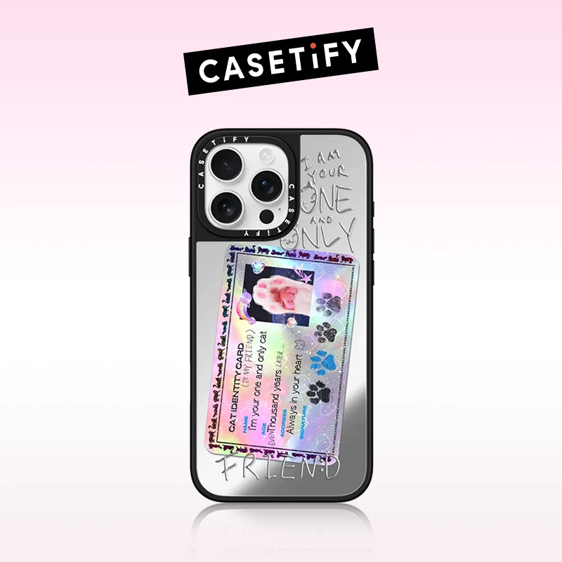 CASETiFY 猫猫信息卡 手机壳 适用于iPhone15/14 Pro新