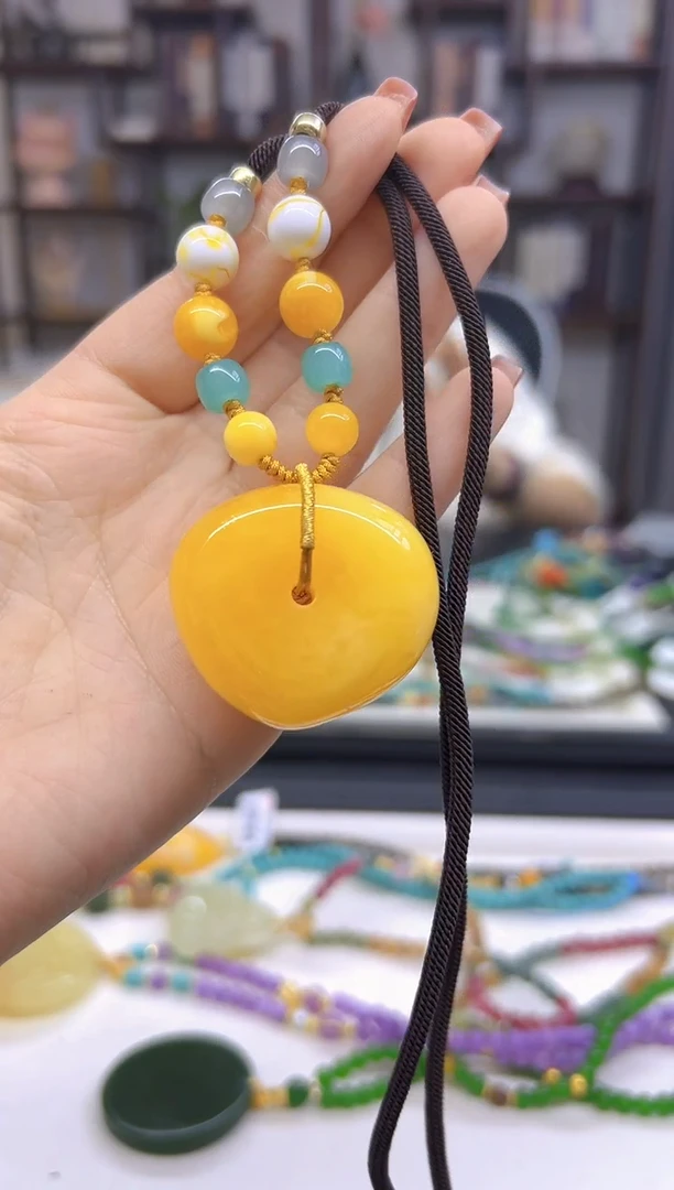 【闪购商品】蜜蜡毛衣链未镶嵌M340
