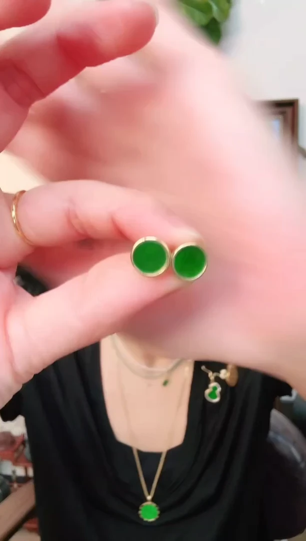 翡翠银S925镶嵌颈饰耳饰