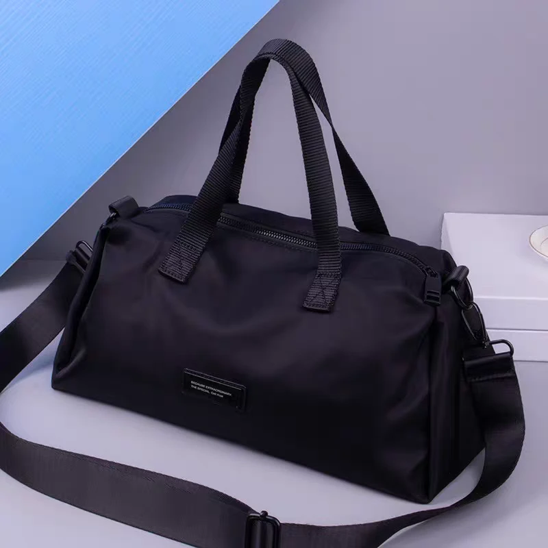 斜挎包男单肩手提大容量旅行包牛津布时尚便携休闲多功能健身包