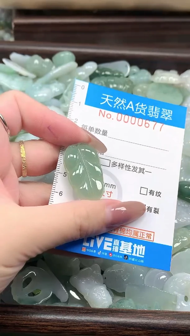 颈饰未镶嵌翡翠净货挂件-0677