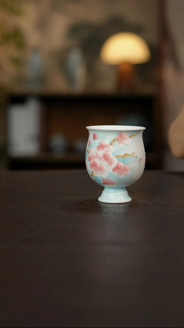 杯景德镇陶瓷杯碗柴烧多人