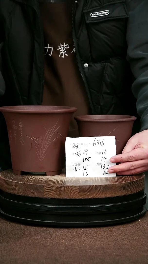 紫砂花盆花卉园艺6916