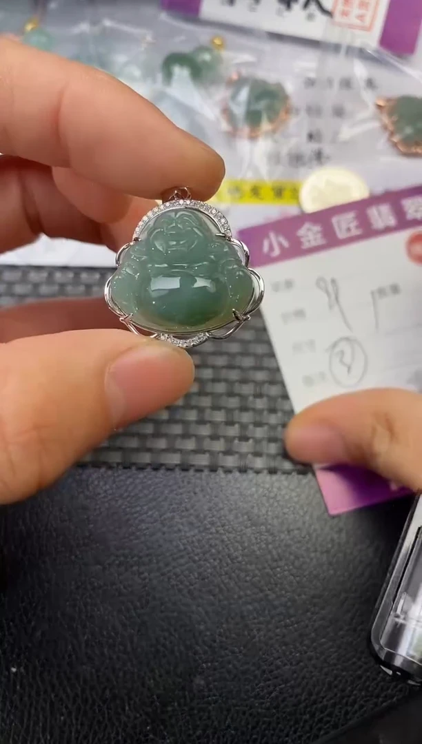 颈饰银S925镶嵌翡翠英**?挂件