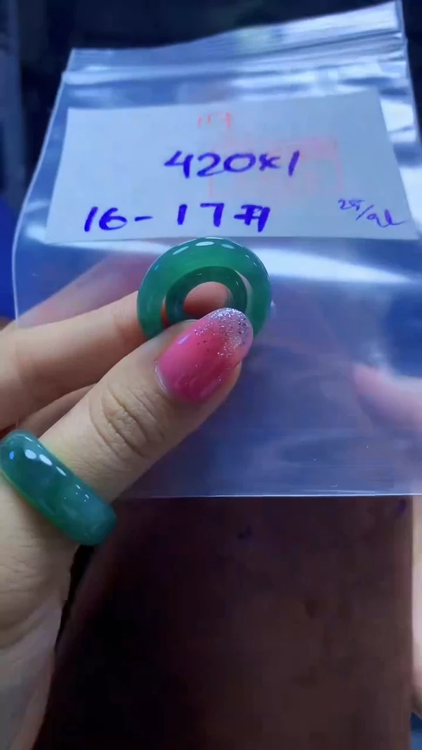 未镶嵌定制翡翠子母扣#420元-毛货需精细抛光