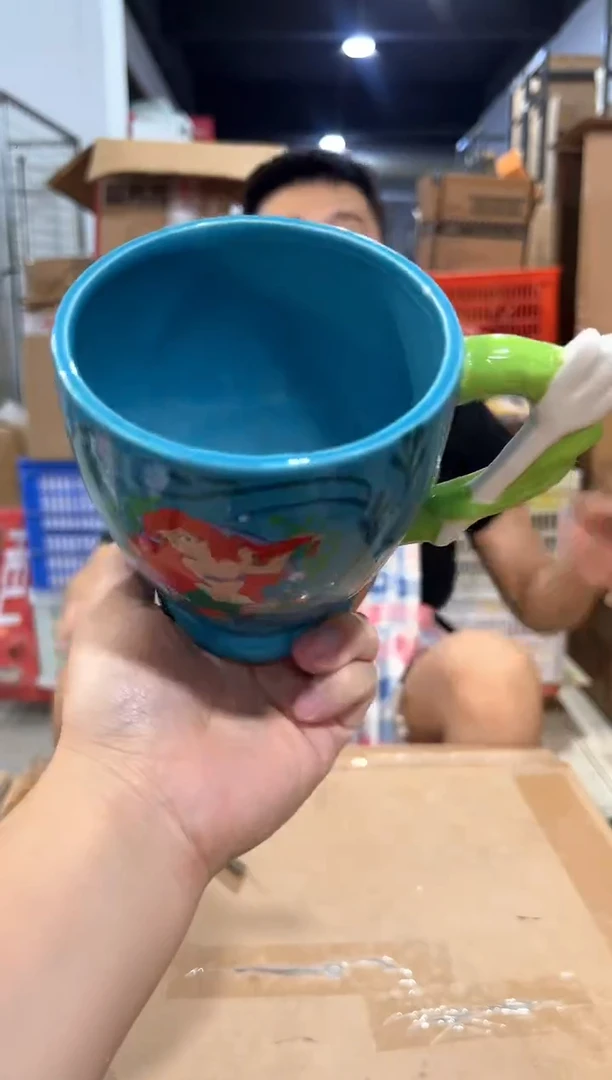 瓷片美人鱼刀叉水杯