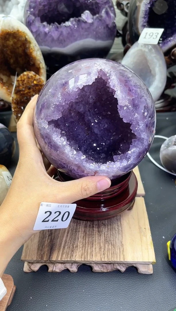 未镶嵌大型摆件（非配饰）紫晶220号开口笑