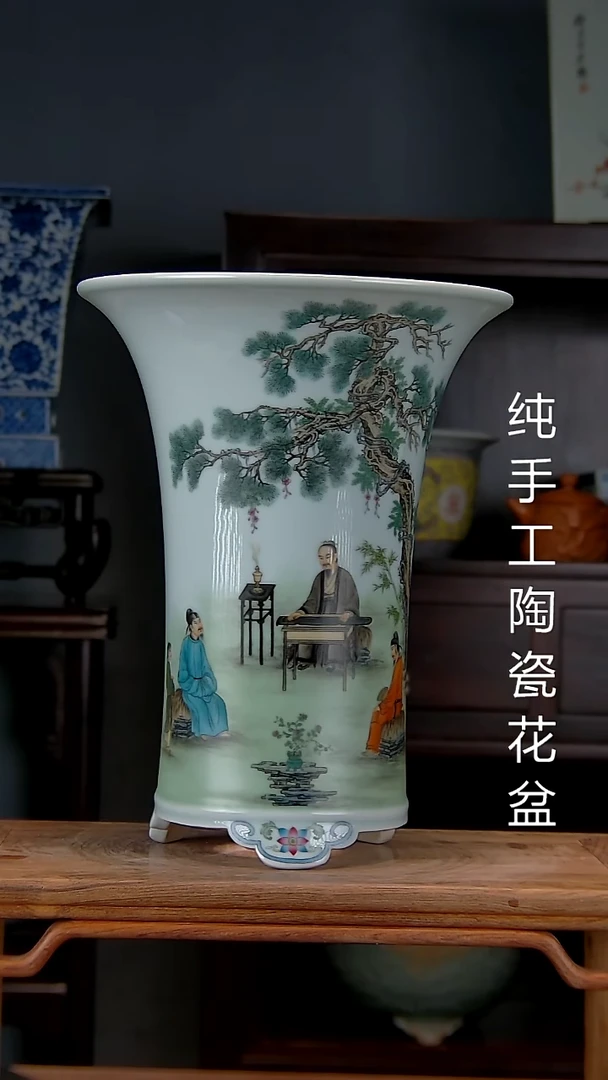 景德镇陶瓷手工花盆