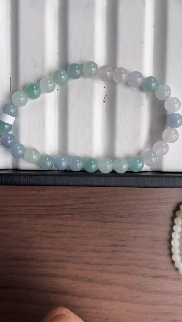 散珠翡翠翡翠手串卡7