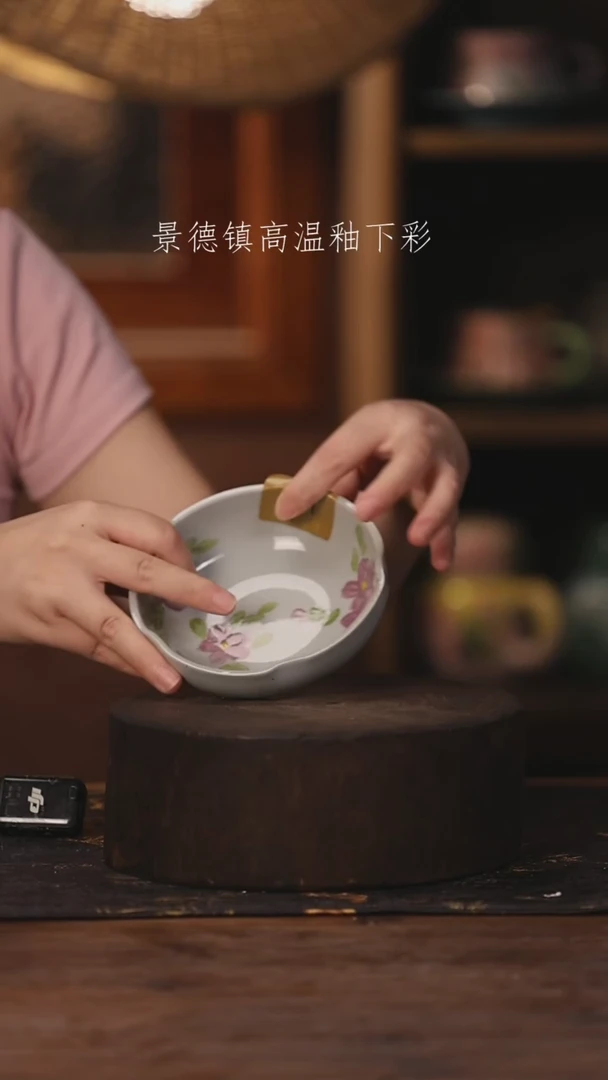 陶瓷景德镇高温釉下手绘陶瓷351