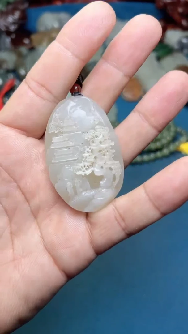 和田玉未镶嵌挂件-
