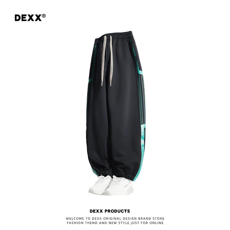 侧边条纹设计束脚裤2025年新款运动跑步卫裤学生耐磨抗皱休闲裤