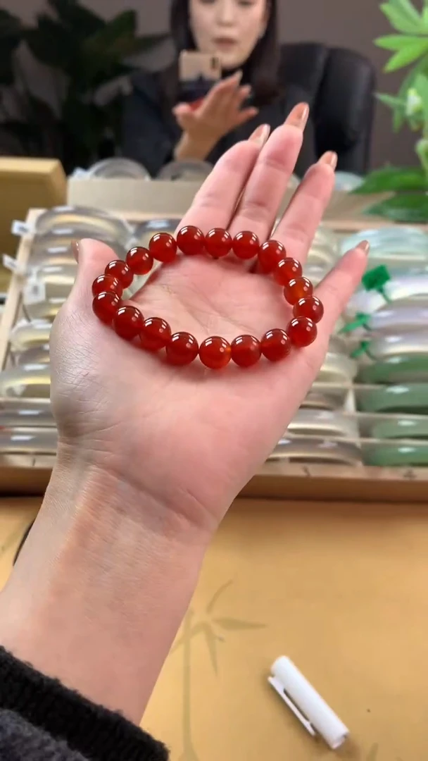 【闪购商品】玛瑙/玉髓手镯未镶嵌红玛瑙手链