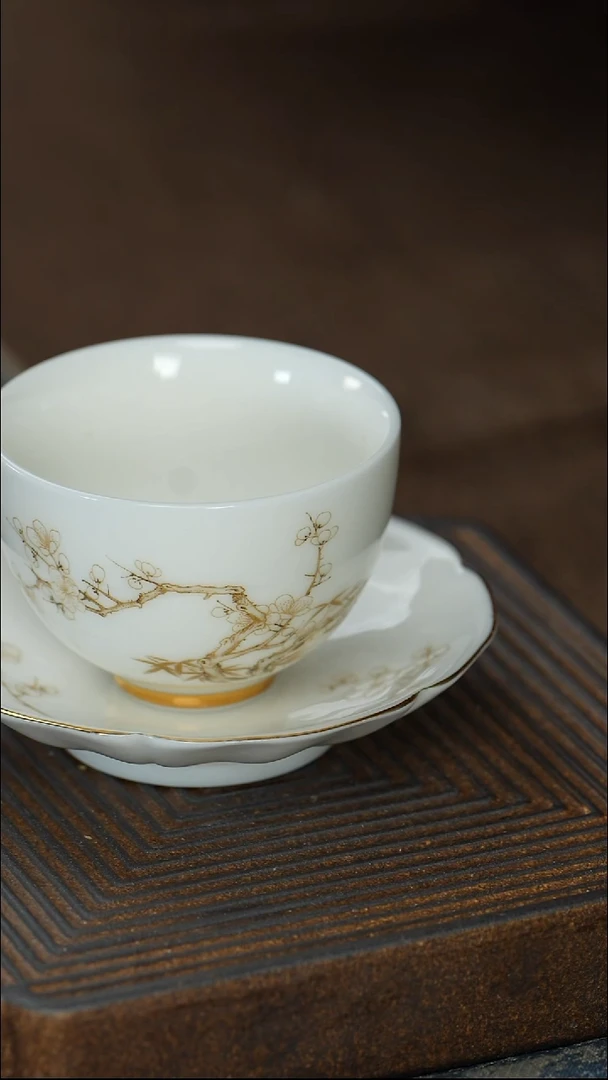 【梅花-小杯+杯垫】【12西泠礼盒】