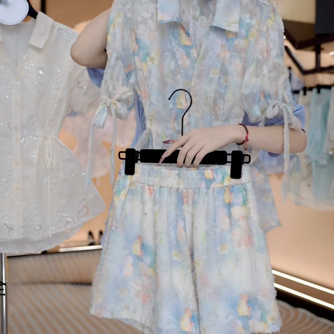 “郁金香"法式春夏慵懒感中长款宽松休闲衬衫